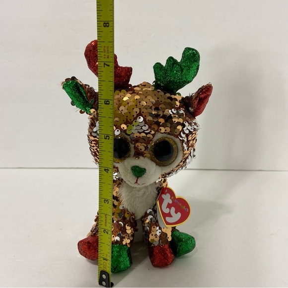 TY Flippables Christmas Red Green Sequin Tegan NWT - Picture 5 of 5